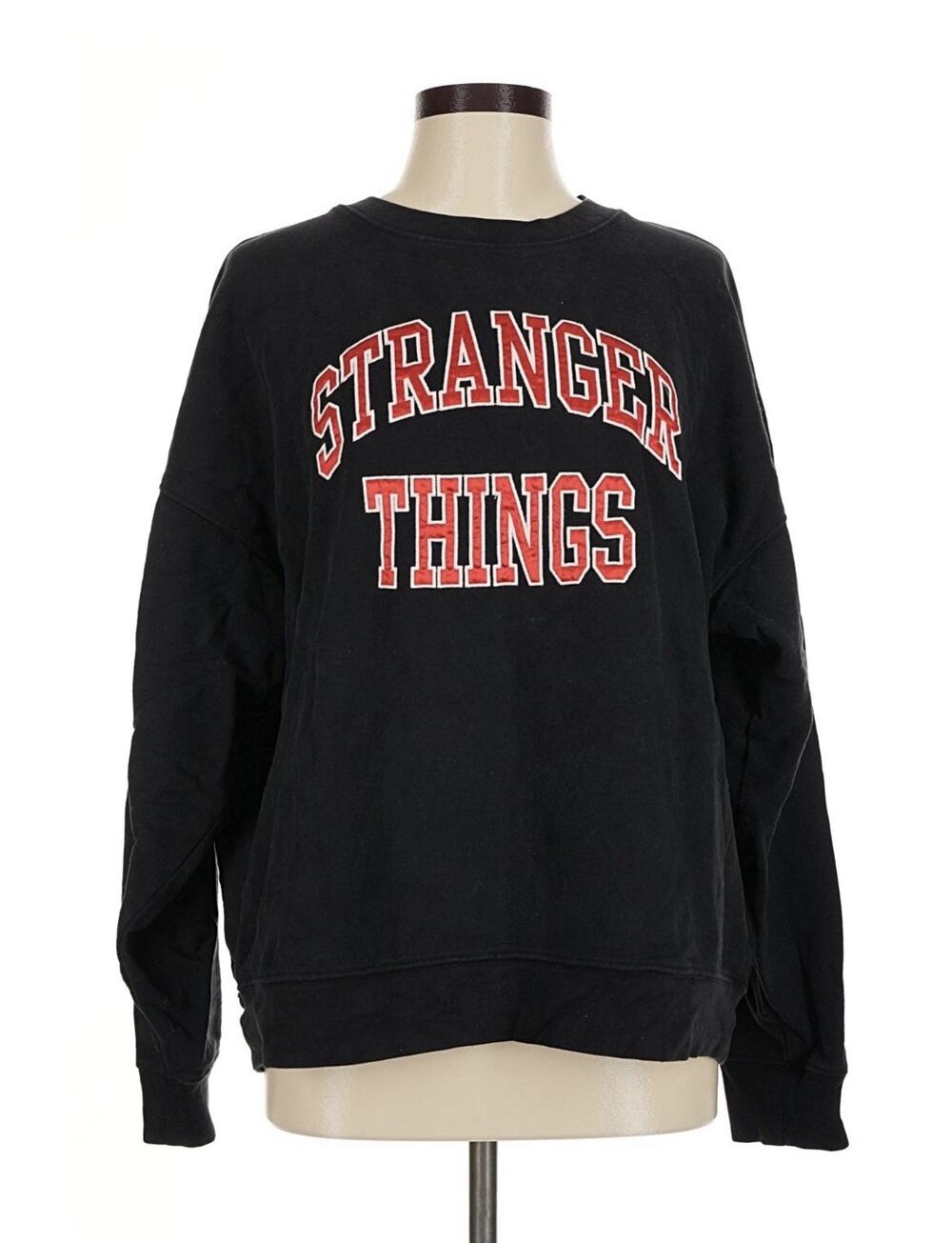 Levi’s x Stranger Things Womens Crewneck Sweatshirt Black Red Logo Medium